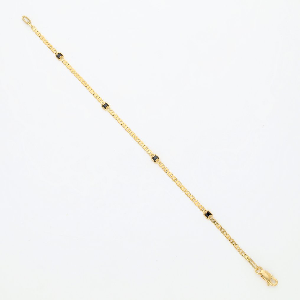 Zonder minimumprijs - Armband - 18 karaat Geel goud Saffier #2.1