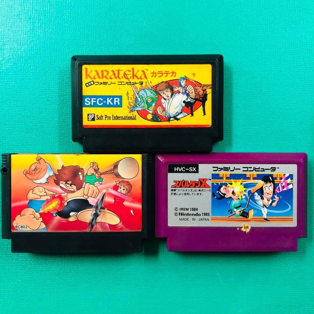 Nintendo Famicom - Famicom Game Cartridge Lot (3 pcs) — Karateka, Yie Ar Kung-Fu, Spartan X - Videogioco - Nella scatola originale #1.0