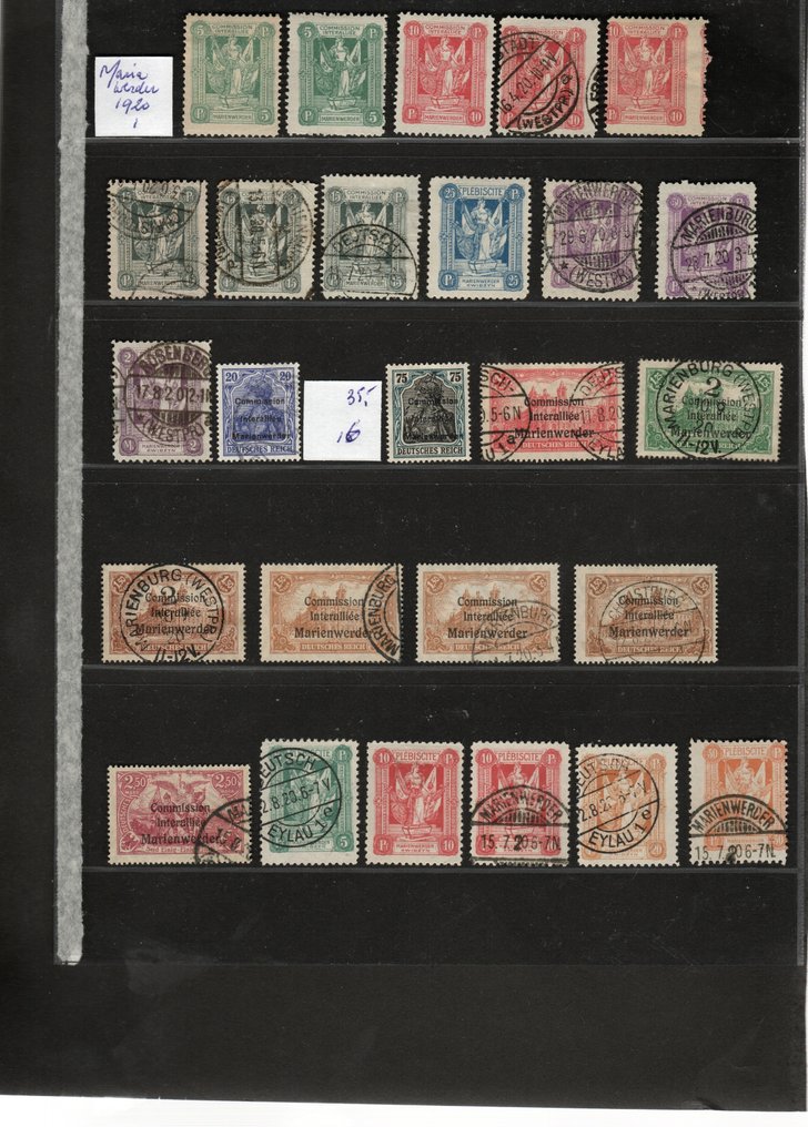 Cesarstwo Niemieckie 1920/1923 - Obszary głosowania - Michel #4.3