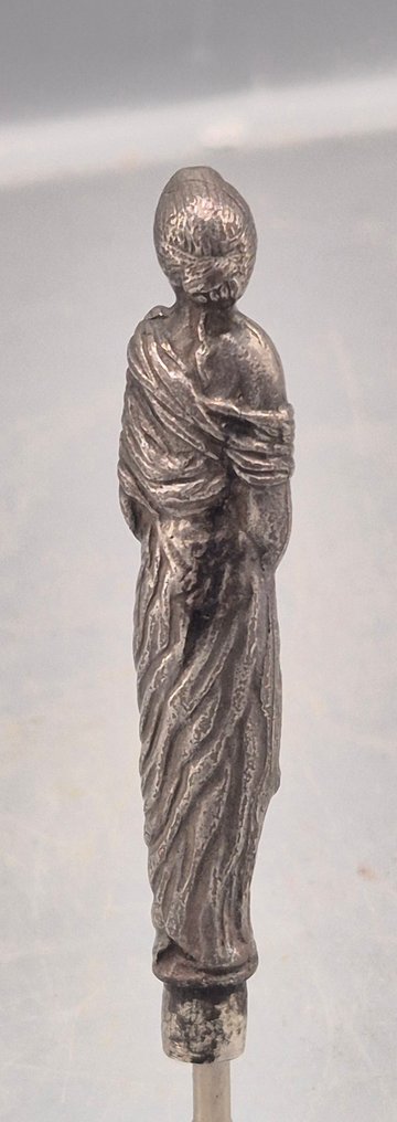 Cuțit pentru fructe - baroc 1729 - .915 argint - Mesheft zilver Justitia #3.2