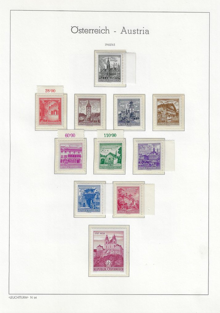 Αυστρία 1950/1975 - Συλλογή: Τοπική ορνιθοπανίδα, αγροτικά και ιστορικά μνημεία #3.2