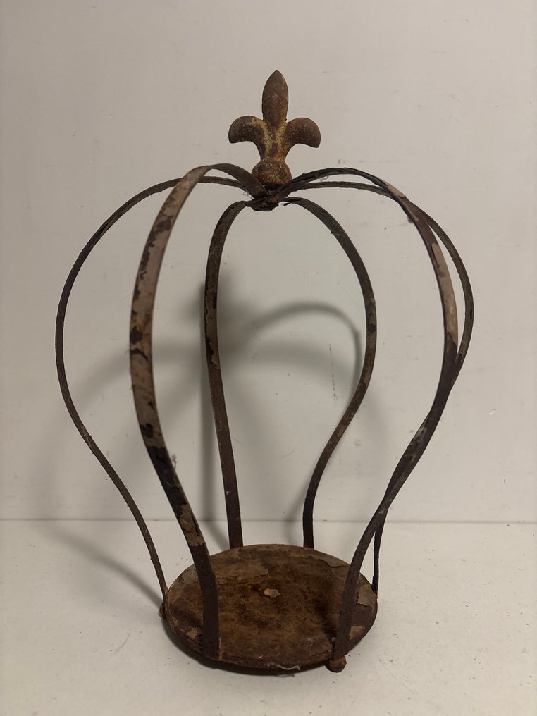 雕刻, Robuuste sier kronen - 34 cm - 鐵 #1.0