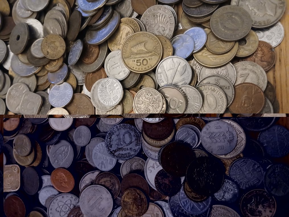 世界. 7,5 kg wereldmunten. 1901 tot 2000+  (沒有保留價) #2.1