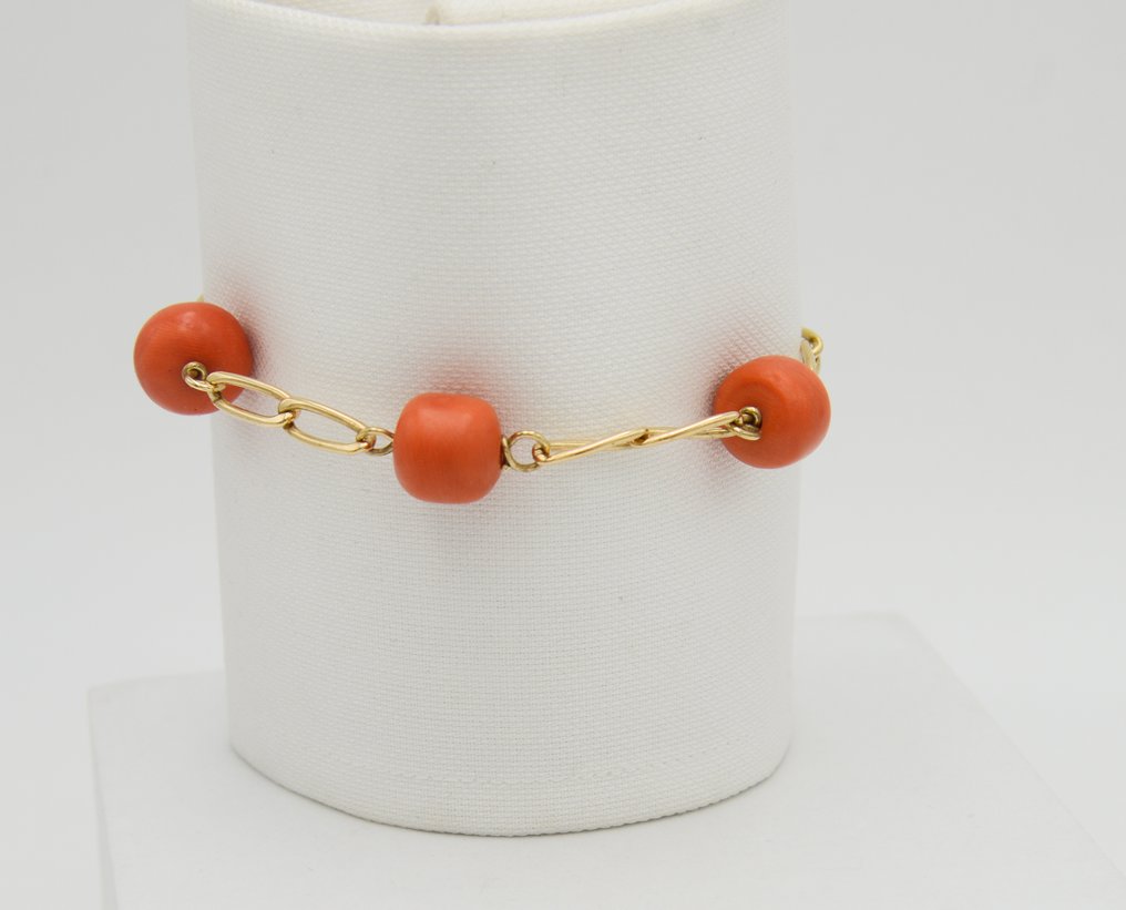 Bracciale - 18 carati Oro giallo Corallo #3.2