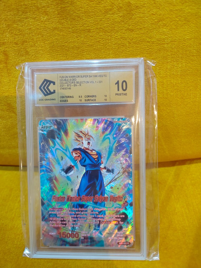 Bandai - 1 Graded card - Dragon Ball - Gogeta / Vegito Bt2-001 R - CCC Pristine 10 #1.0
