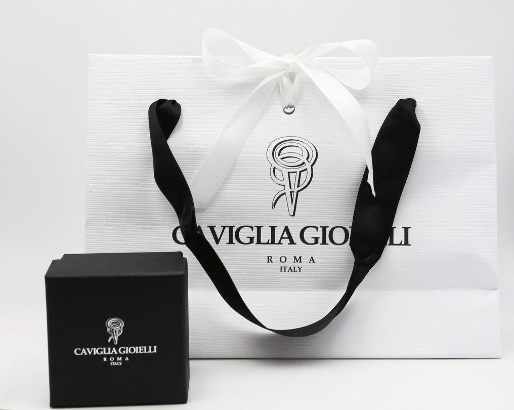 Collier avec pendentif - 18 carats Or blanc Tourmaline - Diamant #3.2