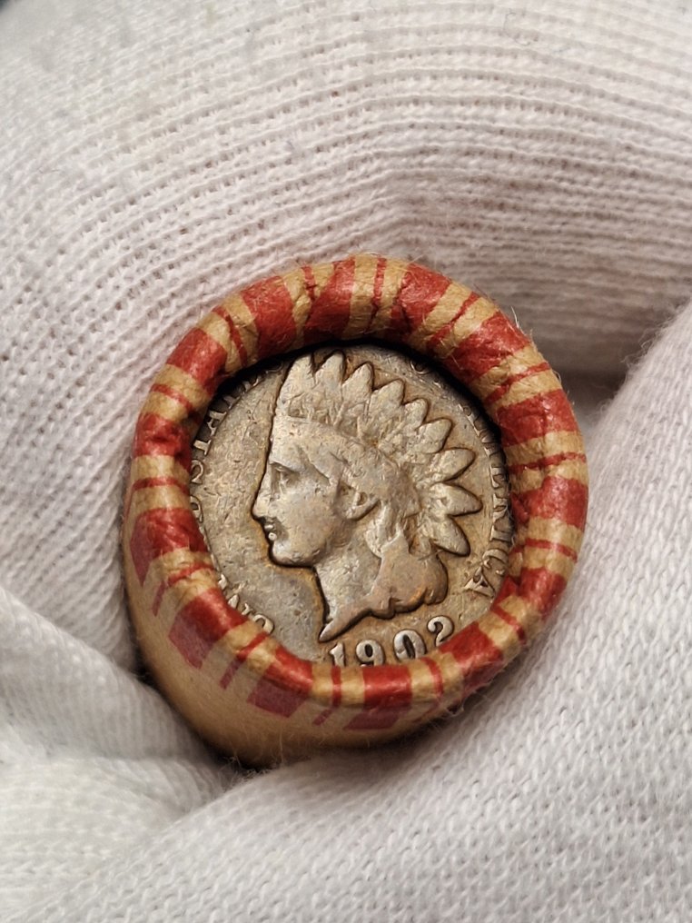 USA. 1 rol containing Indian Head 1902 on one end/Wheat Cent 1910 on the other end (Ohne mindestpreis) #2.1