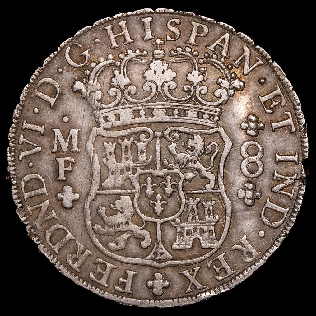 Spanyolország. Fernando VI. 8 Reales 1752 - Mexico MF Columnario #1.0
