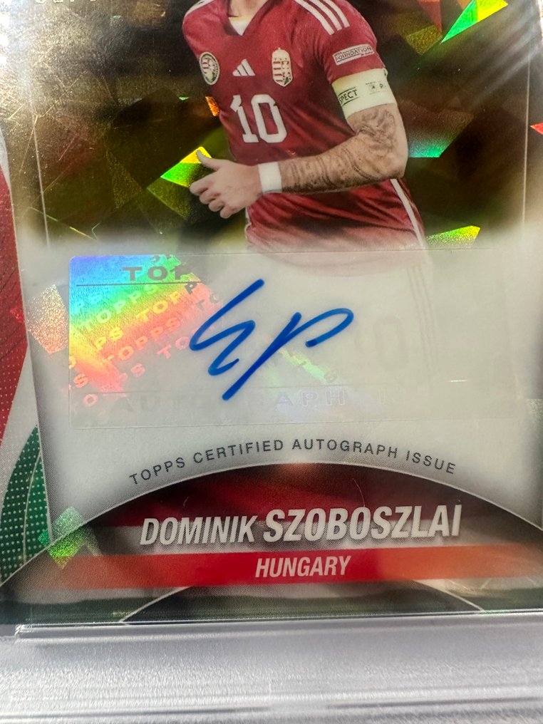 2023/24 Topps Chrome Sapphire Euro 2024 Dominik Szoboszlai Auto /49 - PSA 10 Graded card #2.1
