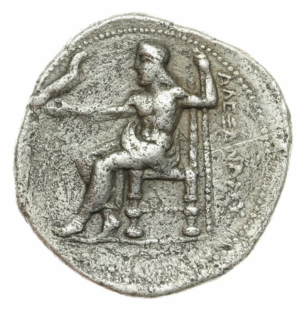 Koningen van Macedonië. Alexander III (336-323 v.Chr.). Tetradrachm (Zeus). Late posthumous issue. / Extremely Rare! #1.0