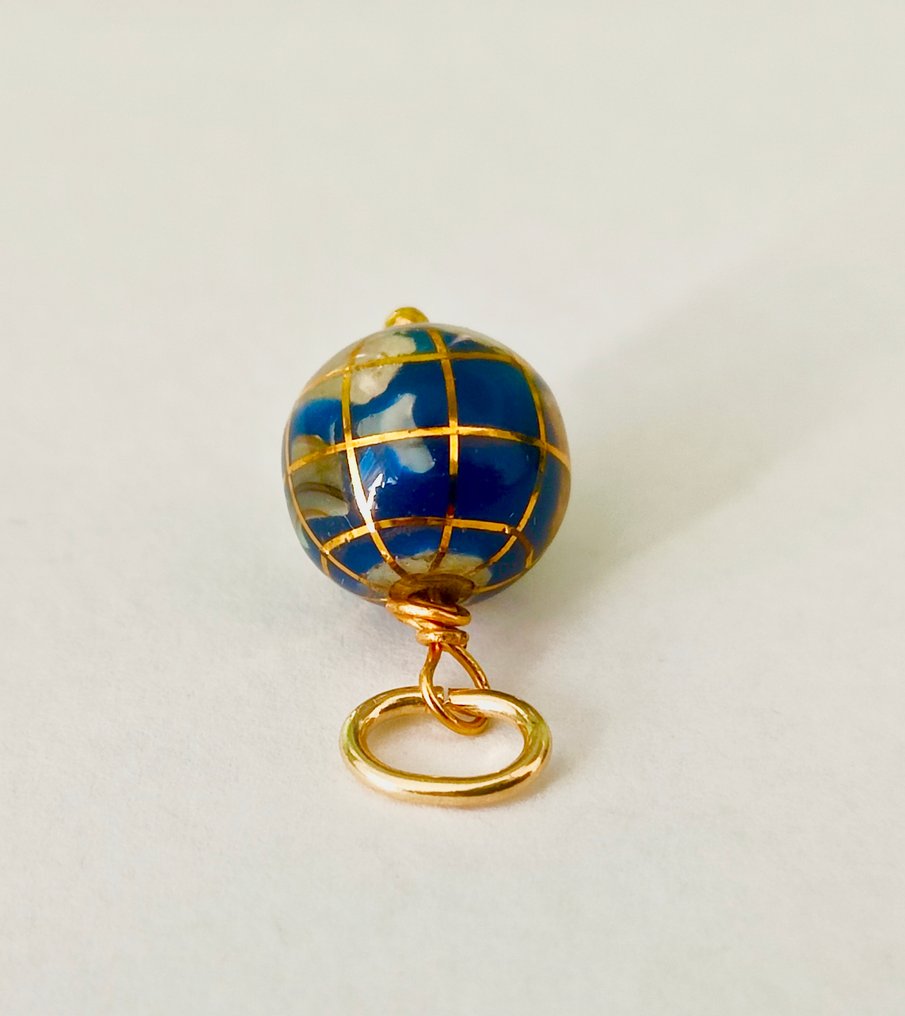 Nincs minimálár - Függő - 18 kt. Sárga arany, Ezüst Lapis lazuli #3.2