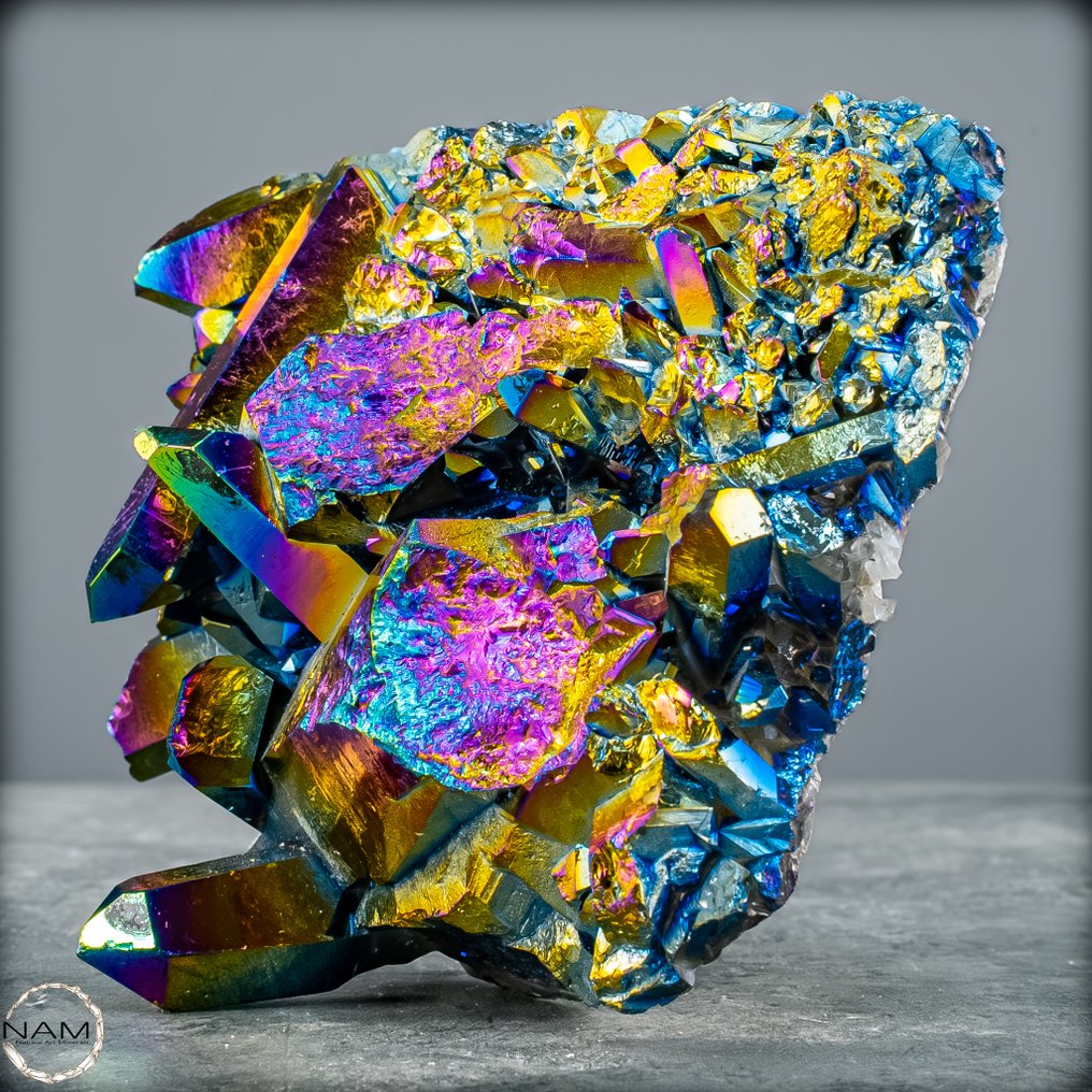 Rare, beautiful Aura Amethyst Geode- 702.48 g #1.0