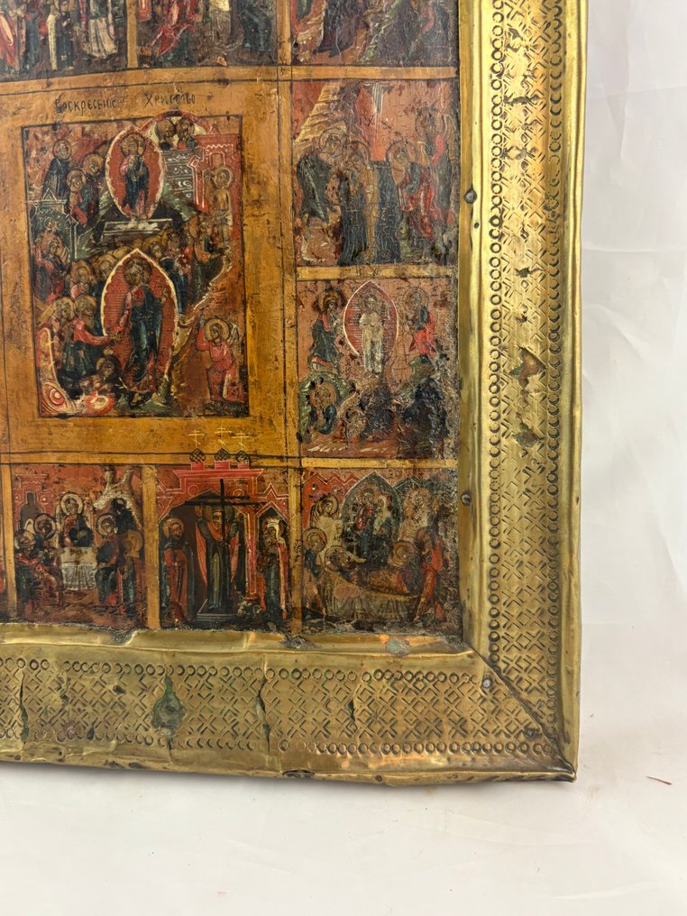 Icon - Resurrection and 12 feasts - Wood #3.2