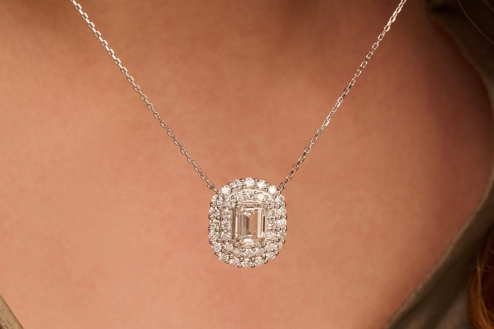 项链 - 14K包金 白金 - 2.63ct. tw. 钻石 (实验室培育) - 钻石 #3.2