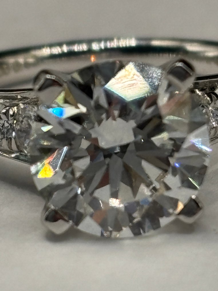 Ingen reservasjonspris - Forlovelsesring - 14 karat Hvitt gull -  3.61ct. tw. Diamant (Lab-dyrket) - Diamant #1.0