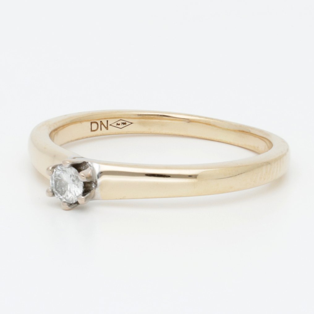 Δαχτυλίδι - 18 καράτια Κίτρινο χρυσό Διαμάντι (Φυσικό)  #1.0