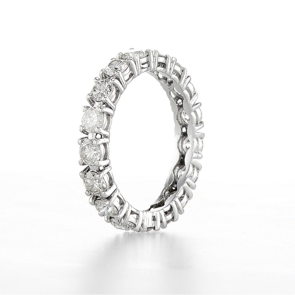 沒有保留價 - 戒指 - 14 克拉 白金 -  1.93ct. tw. 鉆石 (天然) - F-J VS2-SI2 #2.1