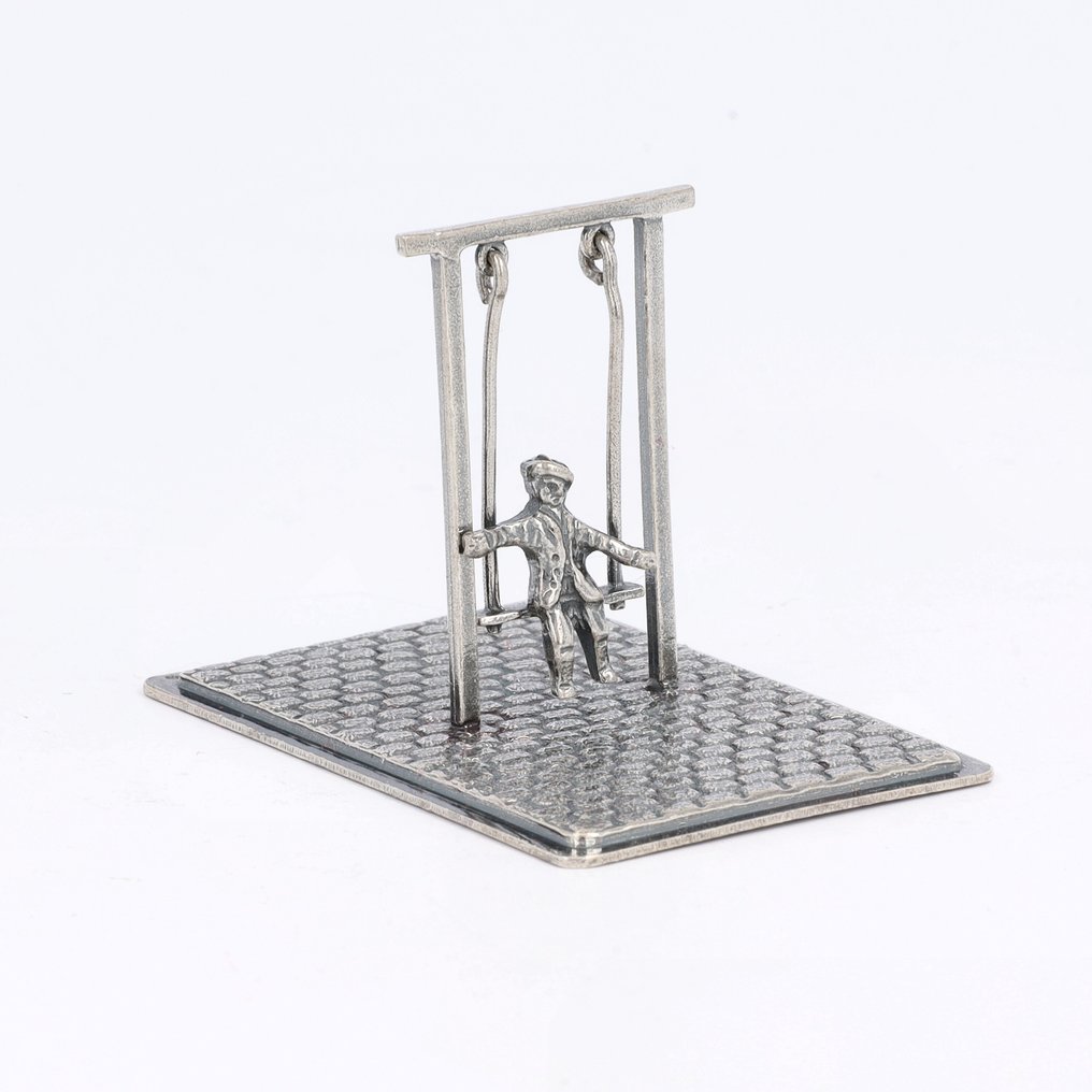 NO RESERVE - Handkar, Schommelaar & Ruiter - Miniature figure  (3) - .835 silver #2.1