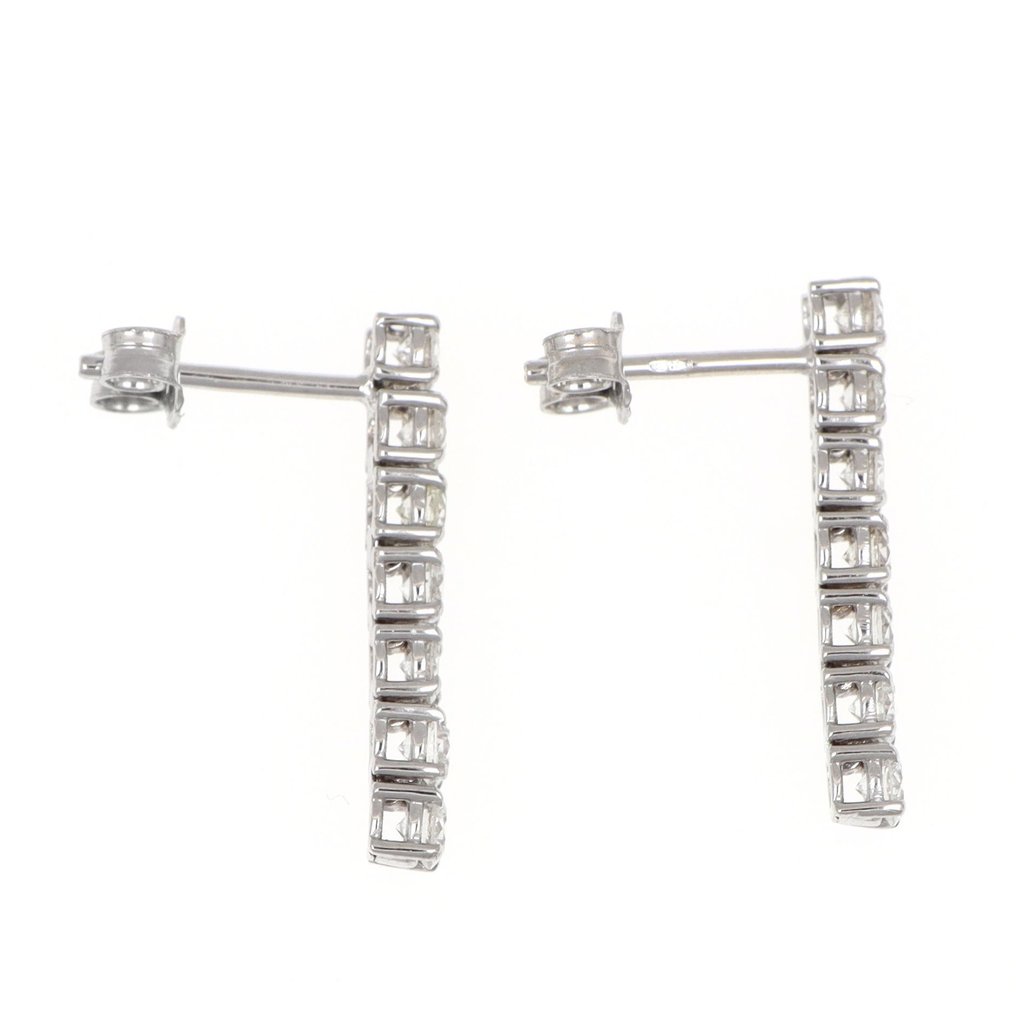 Senza prezzo di riserva - Orecchini - 18 carati Oro bianco -  0.70ct. tw. Diamante (Naturale)  #3.2