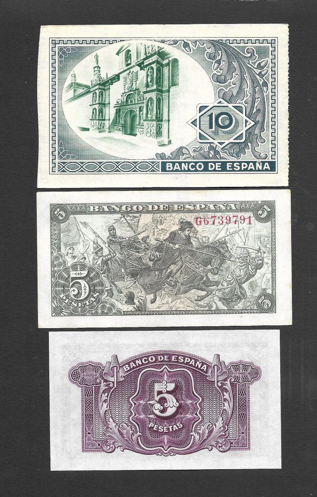 Spanyolország. - 10 Banknotes - various dates  (Nincs minimálár) #4.3