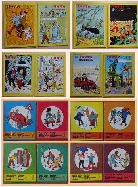 Hergé - 20 Set aus 8 Schreibheften und 12 Zeichenheften, 1976 - 1983 - Kuifje #1.0