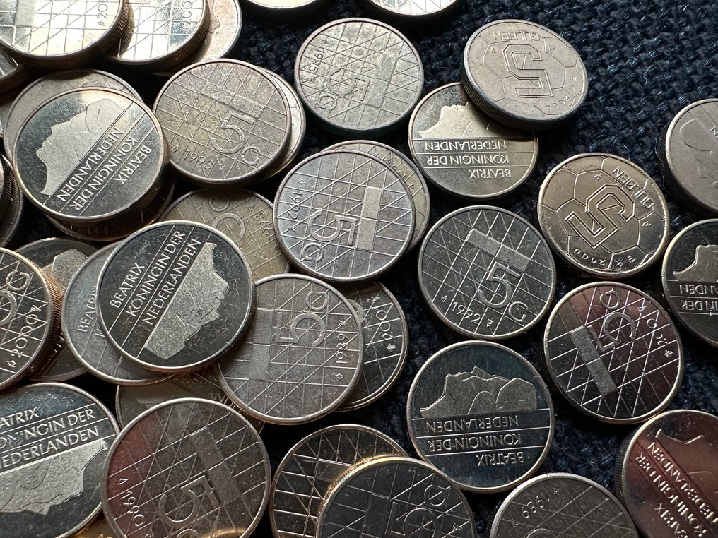 Ολλανδία. Partij 5 Gulden munten Koningin Beatrix (200 stuks)  (χωρίς τιμή ασφαλείας) #4.3