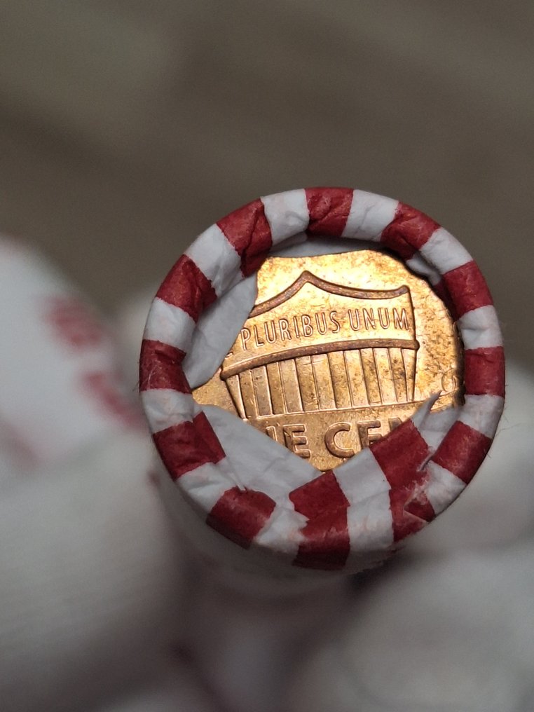 USA. 6 rolls of 50 Red Pennies cent, unopened P/D/S mints, wheat cents, error strikes, 1960 to 2024/ Total of 300 coins (Ohne mindestpreis) #3.2