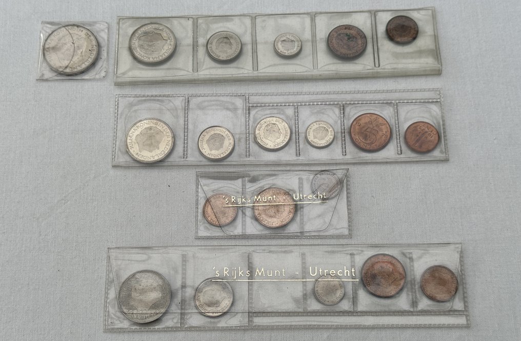 Nederland. Jaarset 1972, 1973, 1974 en 1975 in plastic strip (Zonder minimumprijs) #1.0