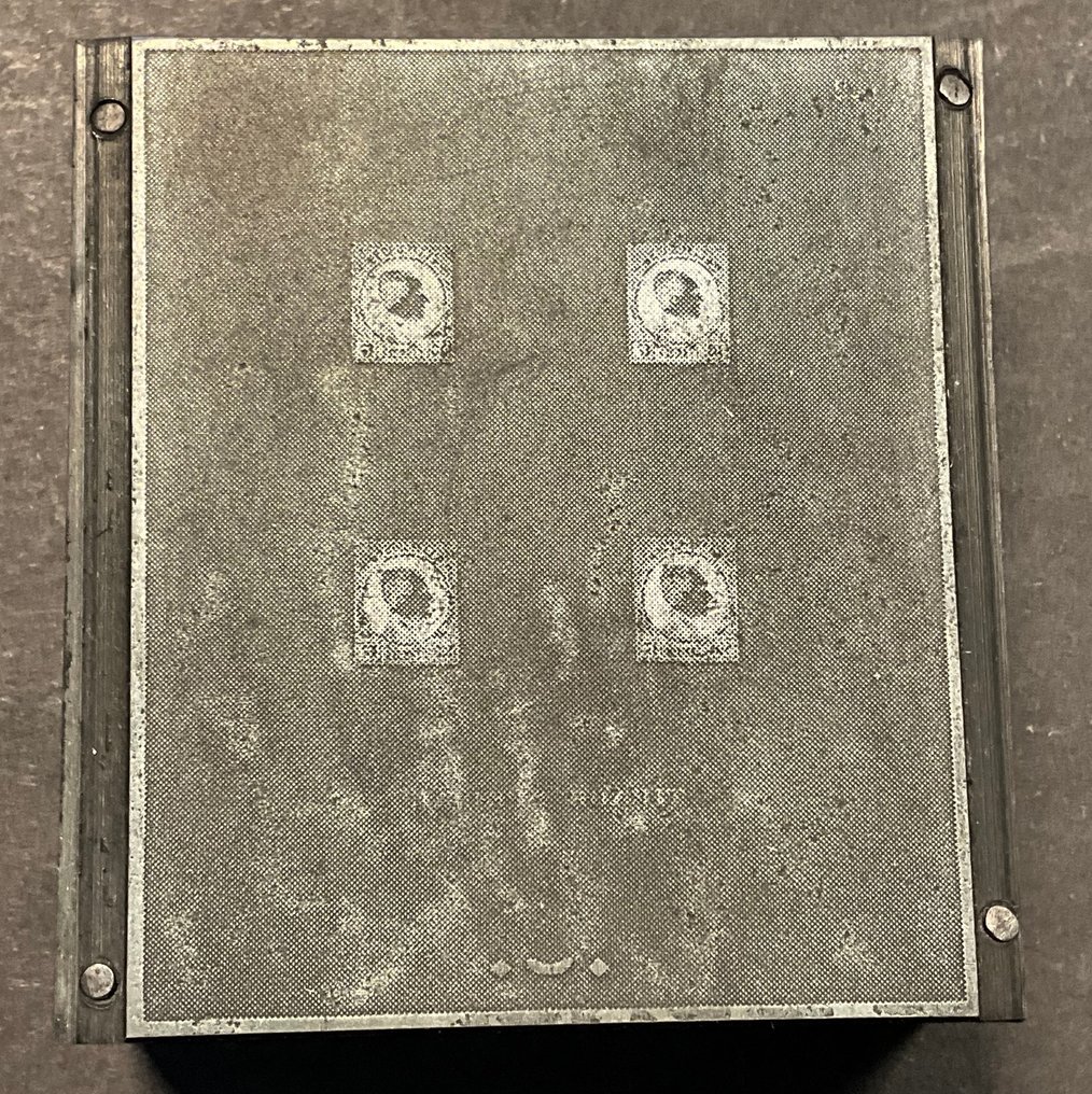 Belgium 1929 - Issuance 'Grote Montenez' - Luxury setting of the 4 values - Slagstone / Press plate - OBP 289/292 #1.0