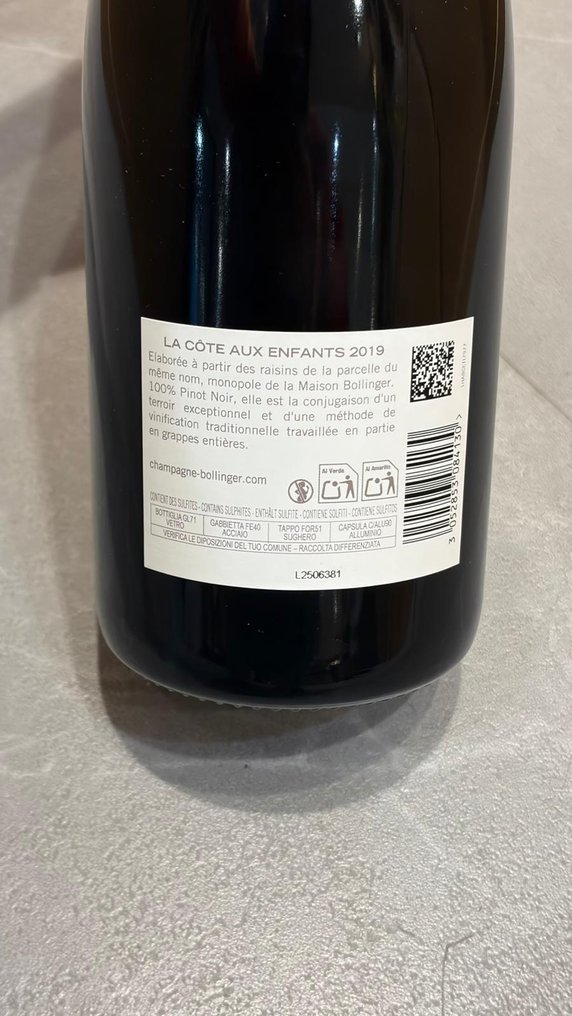 2019 Bollinger, La Côte aux Enfants - Σαμπάνια - 1 Î¦Î¹Î¬Î»Î· (0,75L) #3.2
