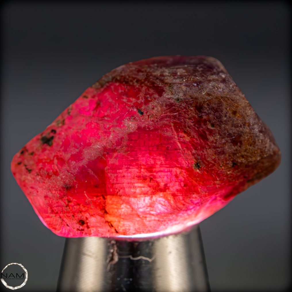 Φυσικό κόκκινο ρουμπίνι σε ακατέργαστη μορφή - Λαμπερή δύναμη της γης 45,45 ct- 9.09 g #4.3