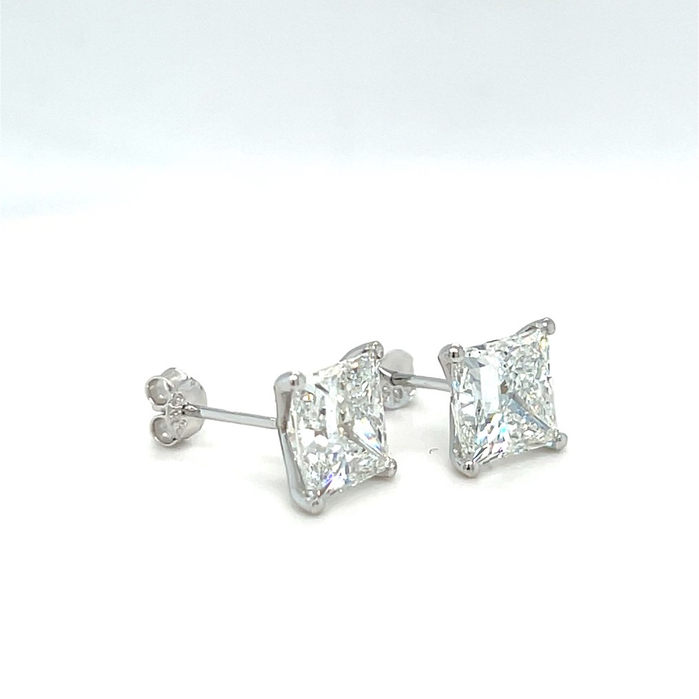 Nincs minimálár - Drop fülbevaló - 14 kt. Fehér arany - 2.00ct. tw. Gyémánt (Laboratóriumban előállított) #4.3