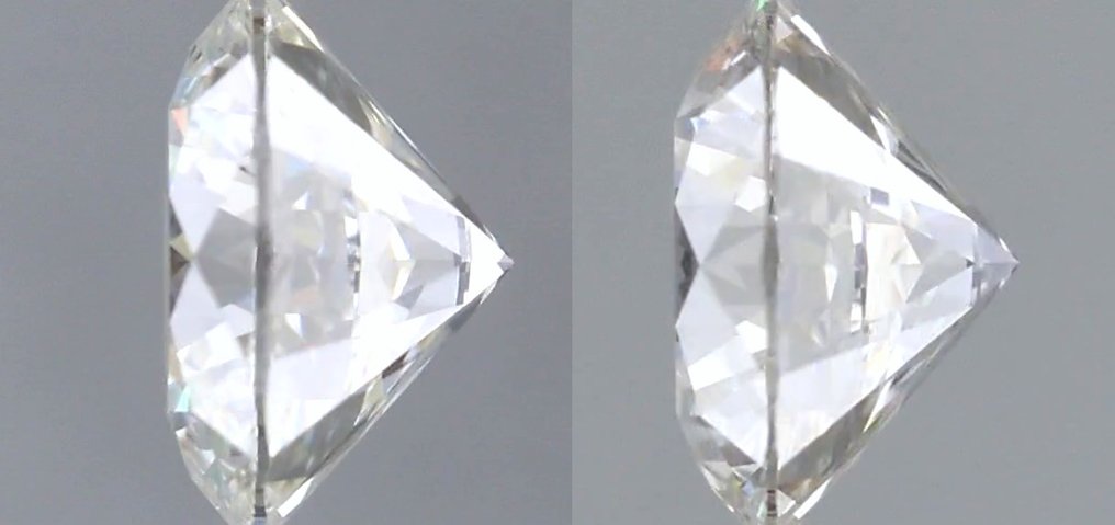 没有保留价 - 2 pcs 钻石  (天然)  - 1.11 ct - 圆形 - G - IF - 国际宝石研究院（IGI） - 匹配对 3EX Non #1.0
