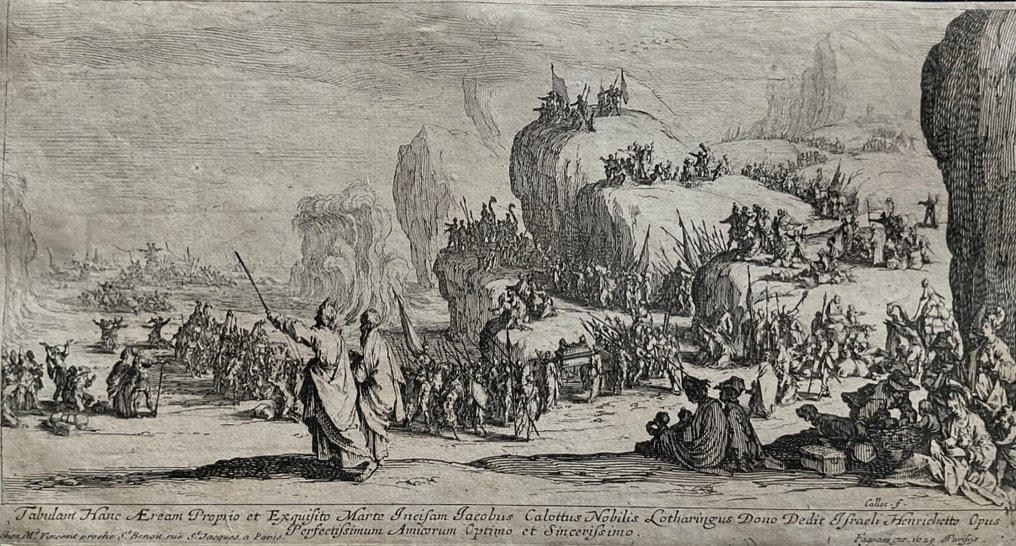 Jacques Callot (1592-1635) - "Traversata del Mar Rosso"- Originale rara #1.0