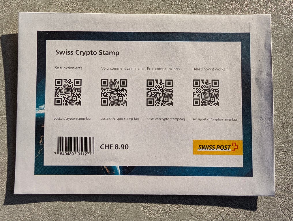 Suíça 2021/2021 - Selo Crypto Suíço 1.0 - Edição Especial Lenda (ID 13) - Pilatus com Dragão - Tiragem Extrema - Swiss Crypto Stamp 1.0 #2.1