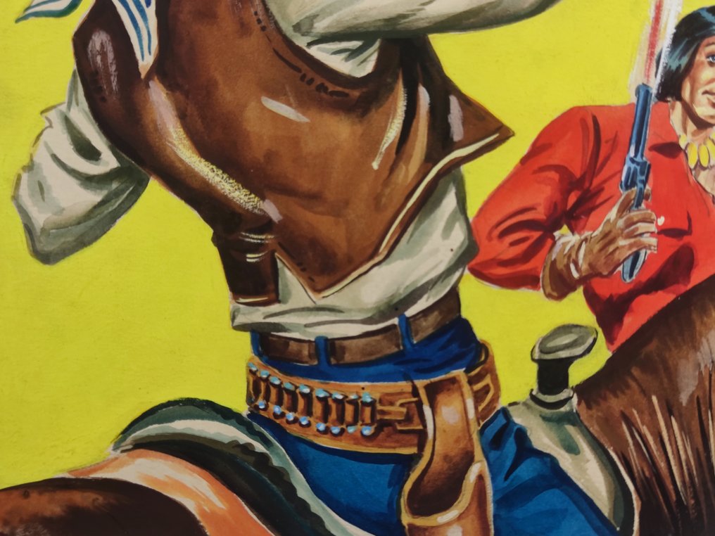 Gamba, Pietro - 1 Original cover - Gli Albi di Kinowa: L’Uomo in Agguato - 1964 #4.3