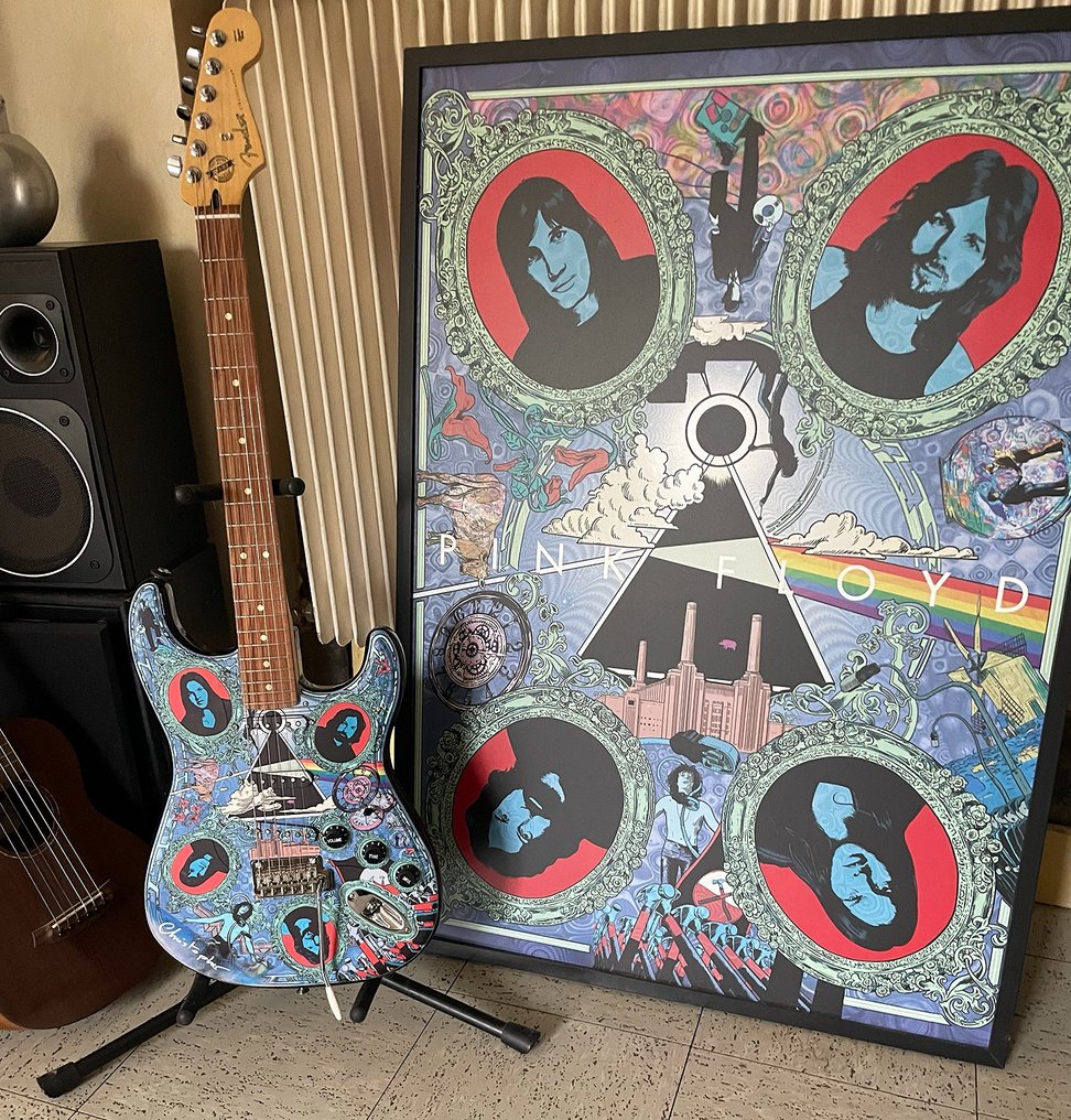 Fender - Limited Edition Pink Floyd Tribute Fender Stratocaster by Christopher Longé – Hand-Signed & Numbered - 4 - Fender Stratocaster #1.0