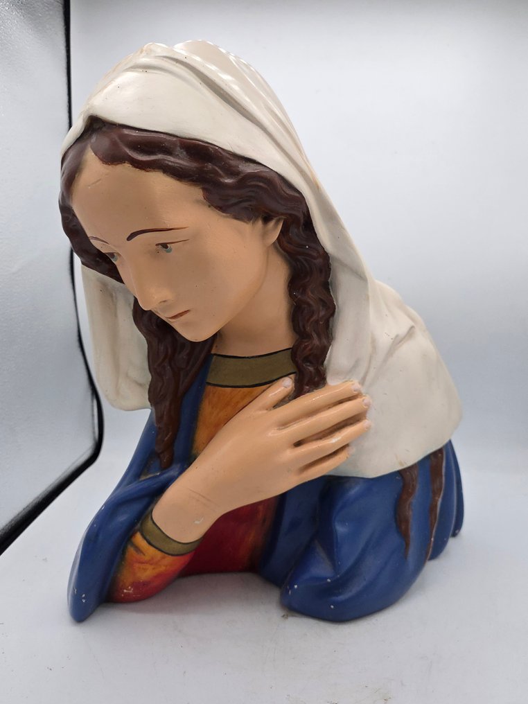 圣母玛利亚半身像 - 38厘米 - 石膏 - 1950-1960 #1.0