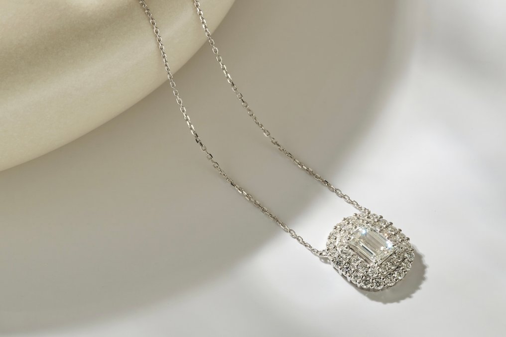 项链 - 14K包金 白金 - 2.63ct. tw. 钻石 (实验室培育) - 钻石 #4.3