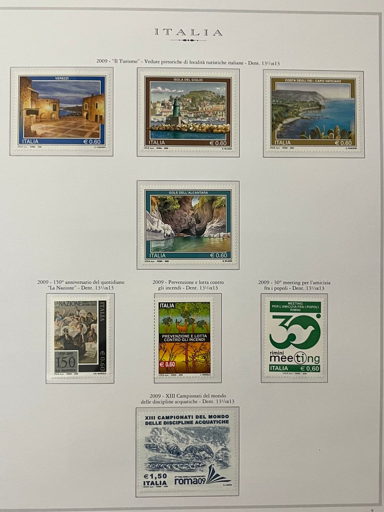 意大利 2009 - 意大利共和国2009年邮票，全新，带完整橡胶。 #4.3