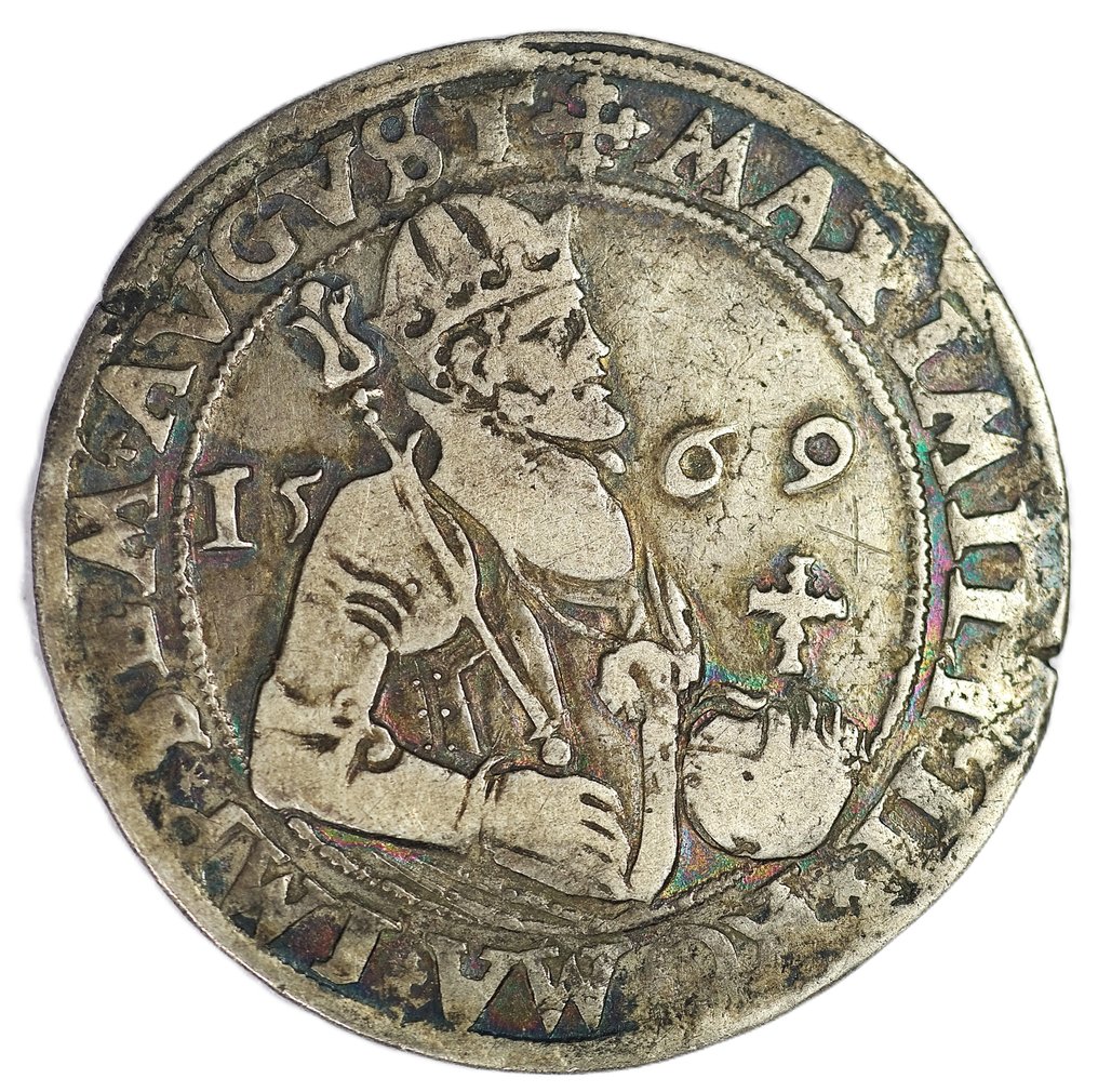 Stavelot-Malmedy. Christoph von Manderscheid (1546–1576). 1/2 Rijksdaalder 1569 – Maximilian II - Very Rare - Delmonte 512 (R2) #3.2