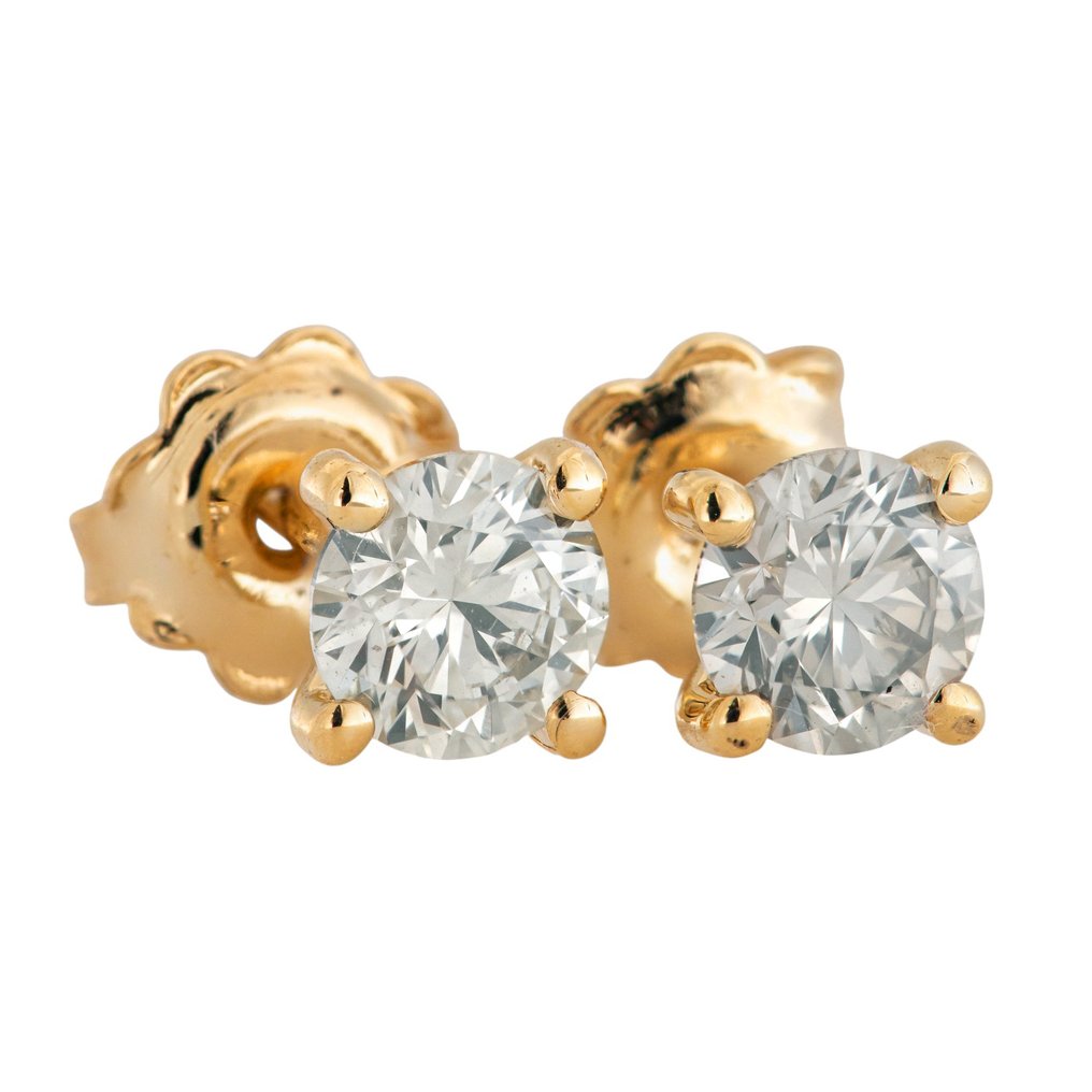 没有保留价 - 耳环 - 14K包金 黄金 -  1.02ct. tw. 钻石 (天然) #3.2