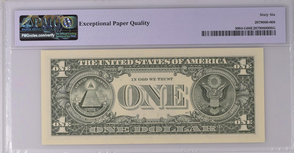 美国. - 3 banknotes - all graded 2017 - Fr # 2045-D / 3004-G / 3004-E  (没有保留价) #4.3