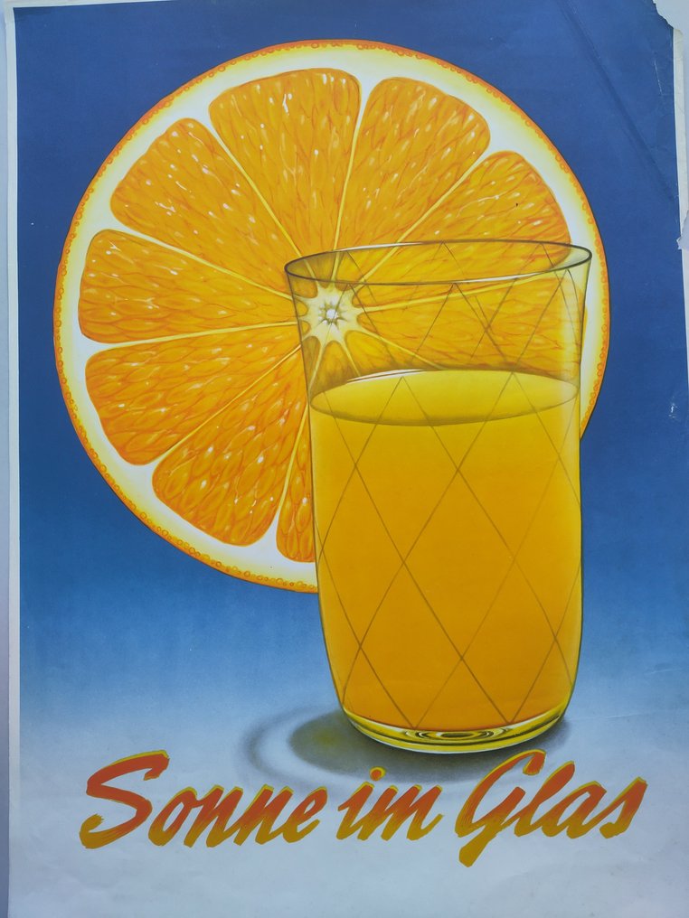 Anonymous - Frische Orangen & Äpfel (2 Poster) "Sonne im Glas" - Anni ‘50 #3.2