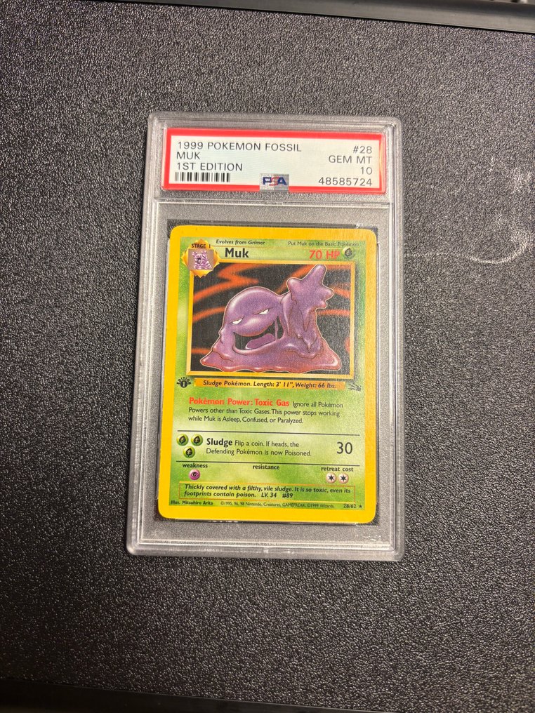 Pokémon - 1 Graded card - Muk #28 Πρώτη έκδοση - PSA 10 - WOTC - Fossil #1.0