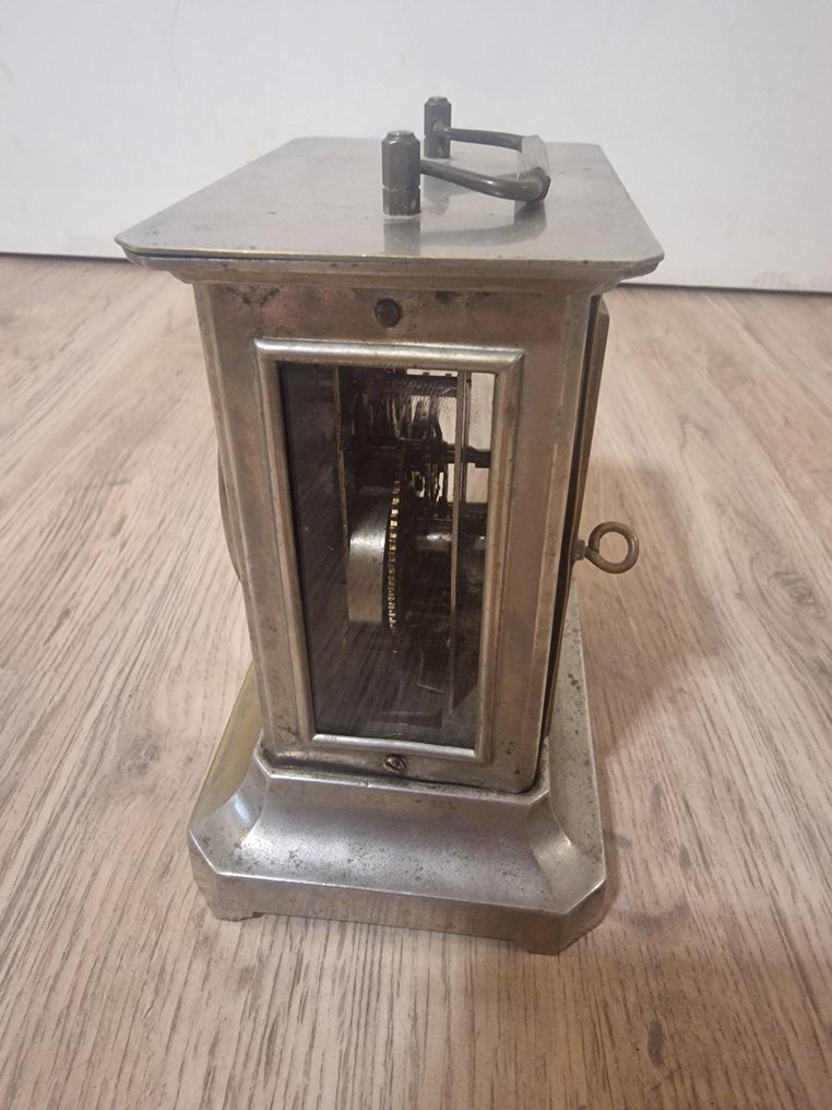 Orologio da carrozza, Sveglia - Antico Metallo, Placcato argento, Ottone - 1900-1910 #2.1