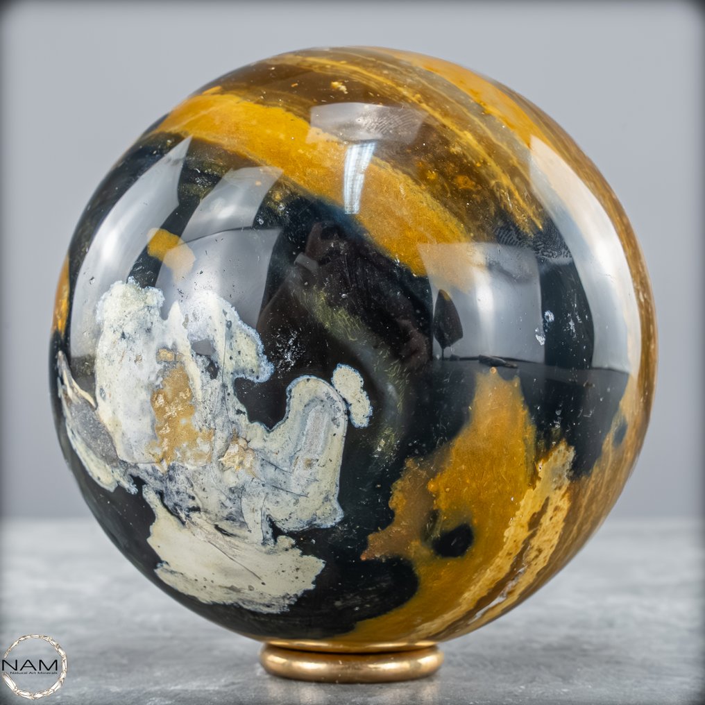 New find! Rare natural jasper - chalcedony Sphere- 1034.37 g #3.2