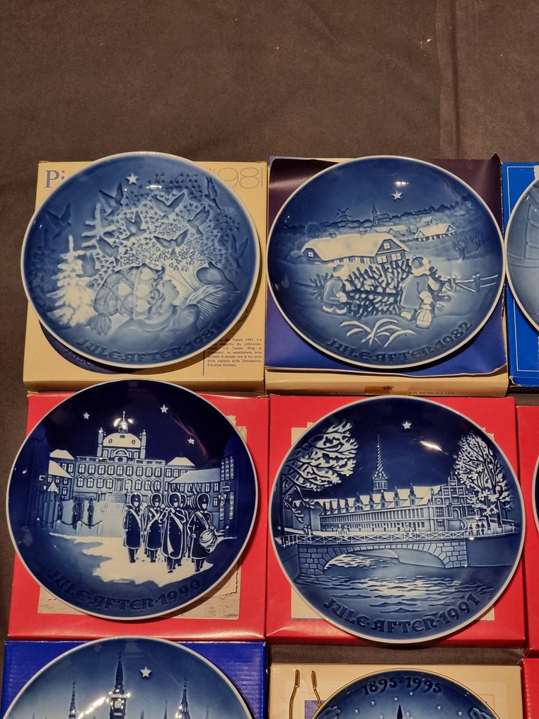 Juledekoration Bing & Grøndahl - Porcelæn - Lotto 15 plader jul #1.0