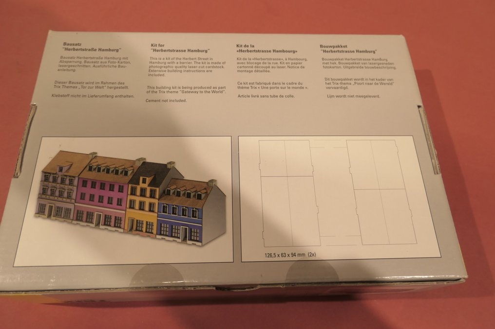 Trix N - 66303 - Modelltog landskap (1) - Veldig fint laserskjært byggesett «Herbertstrasse Hamburg» #2.1