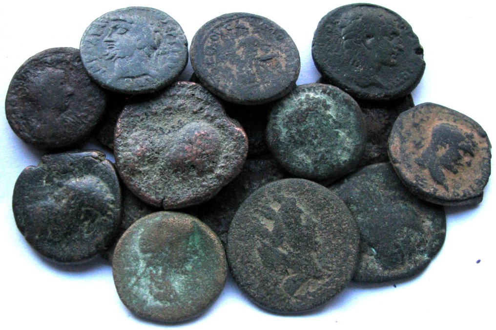 罗马帝国, 罗马帝国（省） Lot of 20 Æ coins 1st-4th century AD  (没有保留价) #1.0